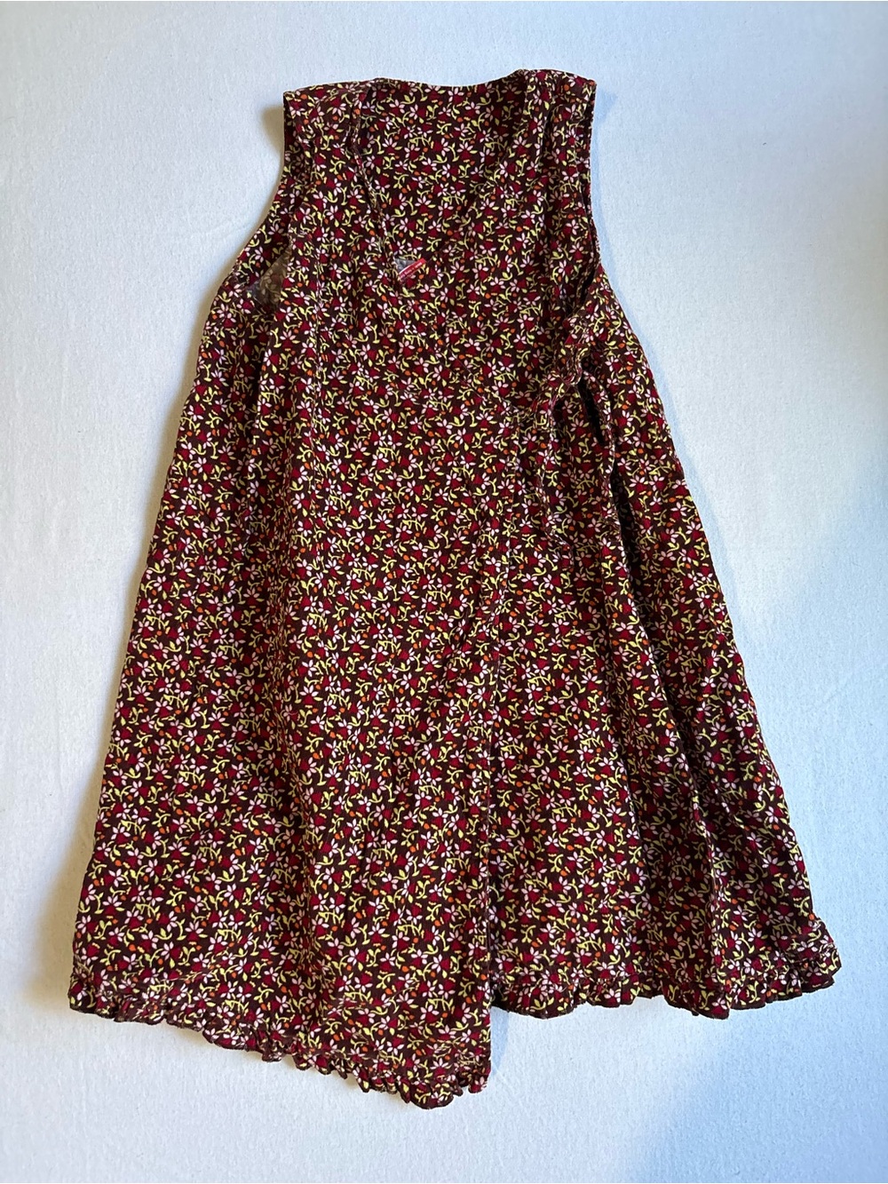 Hanna Andersson Brown Floral Wrap dress